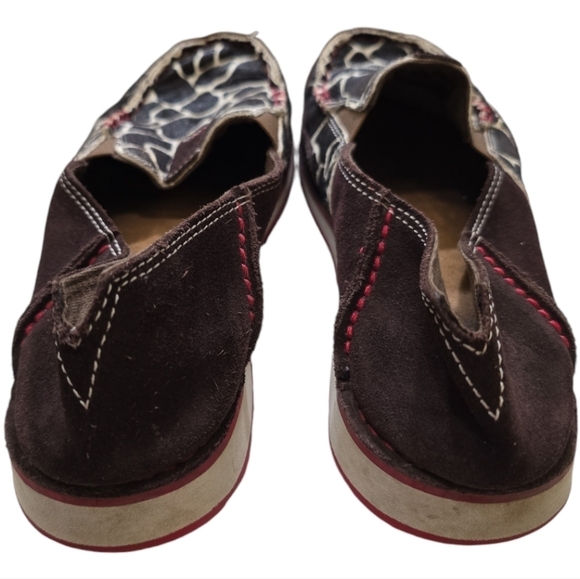 Ariat Chocolate Chip Giraffe Print Cruiser Slip-on Shoes 8.5 Leather - Picture 6 of 9